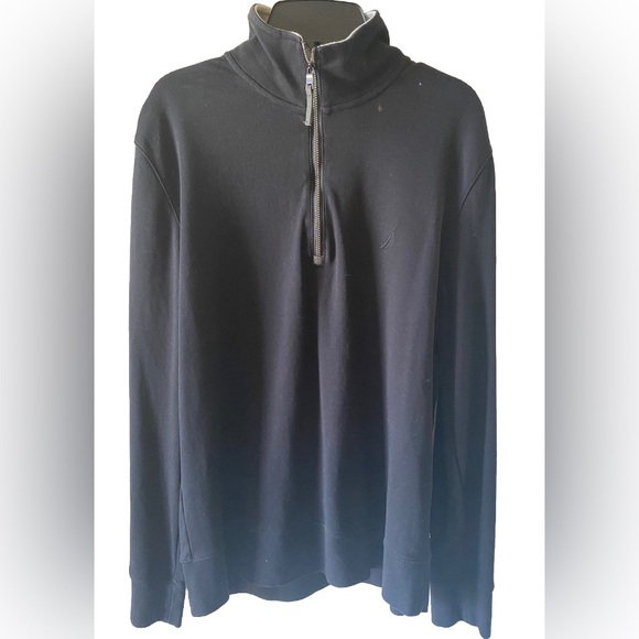 Nautica Black Long Sleeve Men’s 1/4 Zip Pullover Small - Picture 1 of 4
